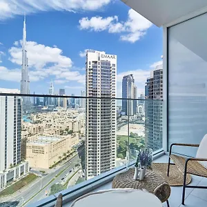 Luxury With Burj Khalifa View - Marquise Square Tower Apartment